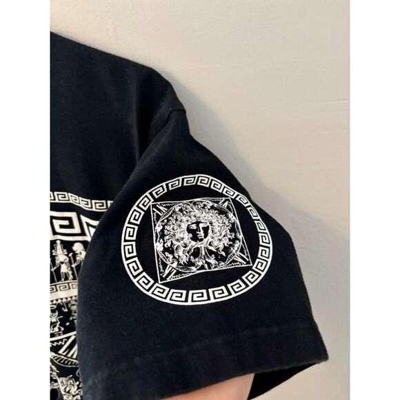 Last Kings Black Medusa Graphic T-Shirt Size L Egyptian Greek Pattern Streetwear - Picture 3 of 5